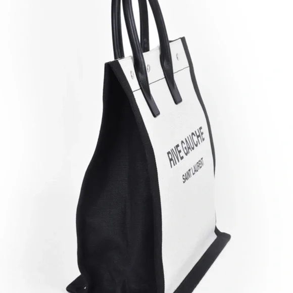NWT Authentic YSL Saint Laurent Rive Gauche Tote Bag in Greggio Nero! MSRP $1990 - Picture 9 of 16
